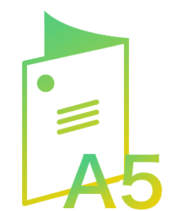 A4二つ折りニス圧着DM